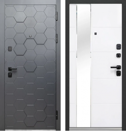 Luxor 3D Сатин графит - Белый снег софт