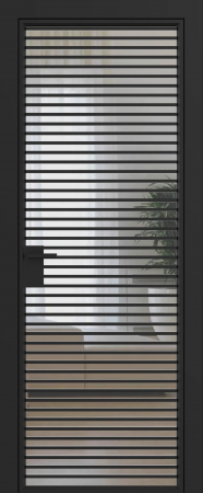 Дверное полотно System прозрачное R01 Черный муар GARDENA Black зпз gardena зпп накладные Aldeghi luigi (2 шт)