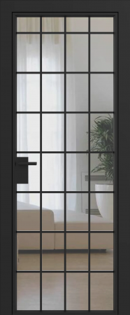 Дверное полотно System прозрачное R05 Черный муар GARDENA Black зпз gardena зпп накладные Aldeghi luigi (2 шт)