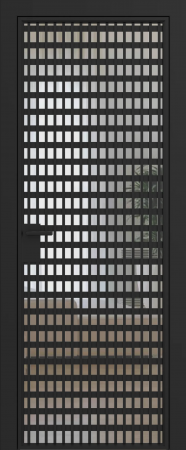 Дверное полотно Grafia прозрачное R08 Черный муар GARDENA Black зпз gardena зпп Otlav IN300 (2 шт)