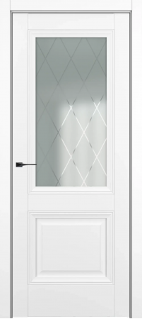 Венеция ДО Baguette B3 Сатинато с рисунком ромб Белый матовый