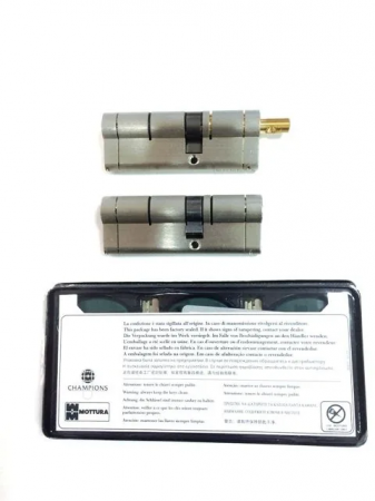 Два цилиндра Champions PRO под один ключ 46x41 + 46x41 под вертушку