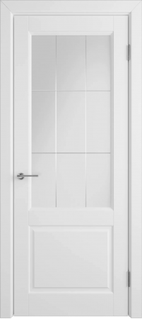 К1 COLORIT ДО матовое с рисунком решетка Белая эмаль