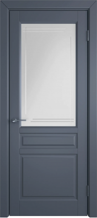 К2 COLORIT ДО матовое с фрезеровкой полосы Графит эмаль