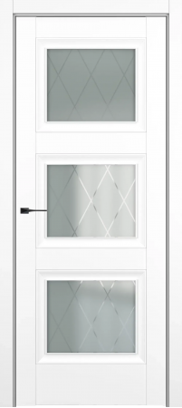 Гранд ДО Baguette B1 Сатинато с рисунком ромб Белый матовый