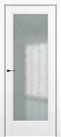 Неаполь ДО Baguette B5 Сатинато с рисунком ромб Белый матовый