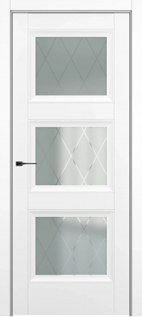 Гранд ДО Baguette B2 Сатинато с рисунком ромб Белый матовый