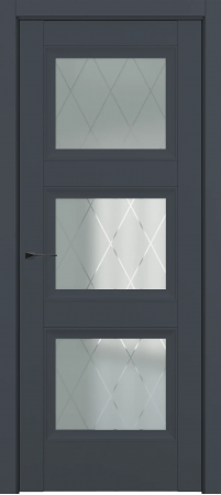 Гранд ДО Baguette B2 Сатинато с рисунком ромб Графит премьер мат