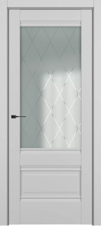 Турин ДО Baguette B4 Сатинато с рисунком ромб Матовый серый