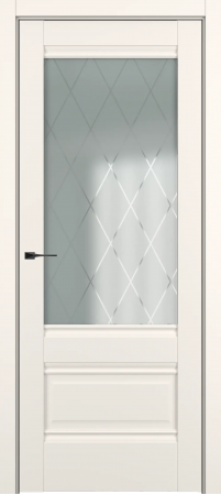 Турин ДО Baguette B4 Сатинато с рисунком ромб Молочный матовый