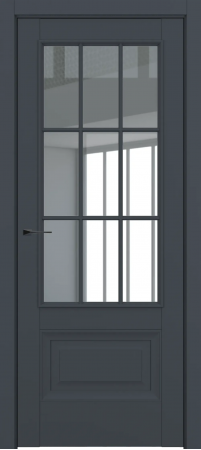 Турин ДО Baguette АК B2 стекло прозрачное Графит премьер мат