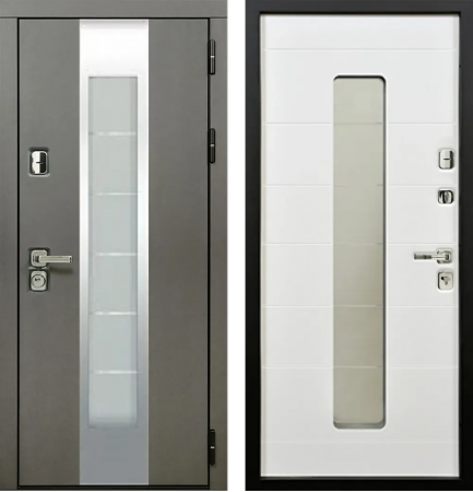 Юта 1 3К90 П-55(окно+нержав) TSBR 7021 - П-58(окно) RAL 9003