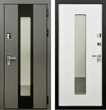 Юта NEW П-55 (окно+черное стекло) TSBR 7021 - П-63(окно) RAL 9003