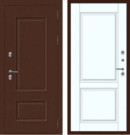 M81 ТЕРМО Багет 2 квадрата Муар 8019 - ФЛТ-7 Velluto Bianco AG 700