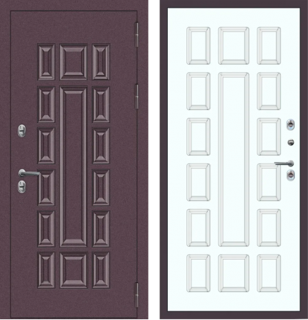 M65 ТЕРМО с фрезеровкой Букле опал - ФЛТ-6 Velluto Bianco AG 700