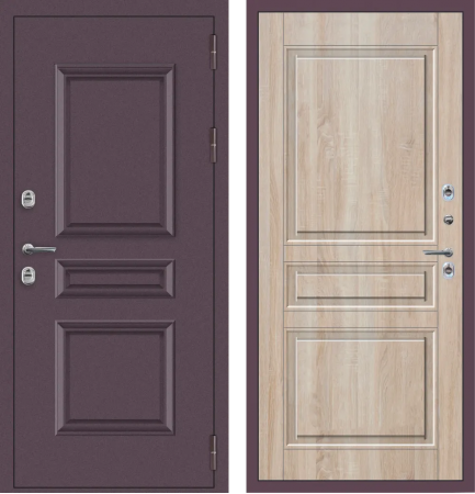 M63 ТЕРМО с фрезеровкой Букле опал - ФЛТ-2 Дуб Сонома светлый