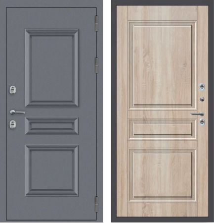 M62 ТЕРМО штамп 3 квадрата Букле графит - ФЛТ-2 Дуб Сонома светлый