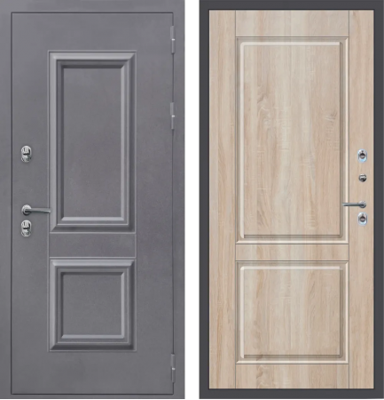 M60 ТЕРМО штамп 2 квадрата Букле графит - ФЛТ-7 Дуб Сонома светлый