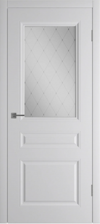 Челси ДО матовое с рисунком Светло-серая эмаль