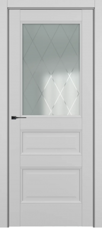 Ампир ДО Baguette B5 Сатинато с рисунком ромб Матовый серый