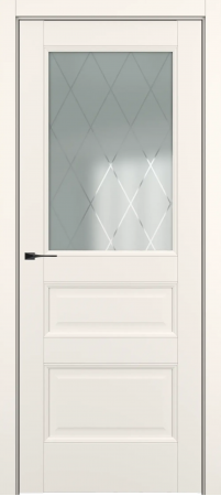 Ампир ДО Baguette B5 Сатинато с рисунком ромб Молочный матовый