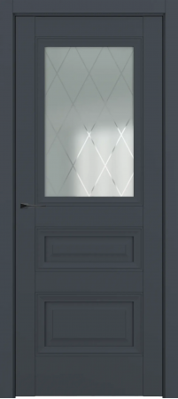 Ампир ДО Baguette B3 Сатинато с рисунком ромб Графит премьер мат