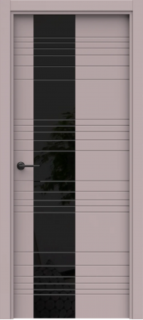 Blend 9 ДГ Lacobel черный лак (38) Софт лаванда ПВХ в цвет полотна с 2-х сторон Врезка 0