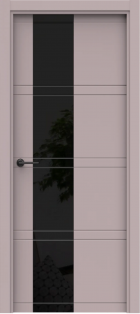 Blend 3 ДГ Lacobel черный лак (38) Софт лаванда ПВХ в цвет полотна с 2-х сторон Врезка 0