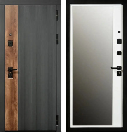 Мальта 3К90 ЮР-56 RAL 9005 - ЮР-42 зеркало ZB Белый