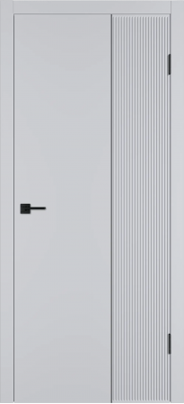 Linea VR2 ДГ Светло-серая эмаль Молдинг Черный