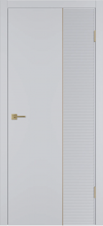 Linea HR2 ДГ Светло-серая эмаль Молдинг Золото