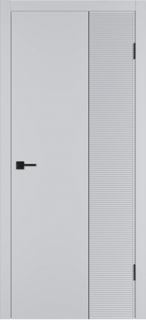 Linea HR2 ДГ Светло-серая эмаль Молдинг Черный