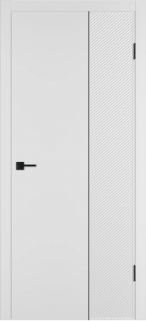 Linea DR2 ДГ Белая эмаль Молдинг Черный