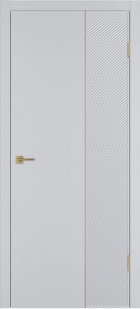 Linea DR2 ДГ Светло-серая эмаль Молдинг Золото