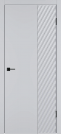 Linea DR2 ДГ Светло-серая эмаль Молдинг Черный