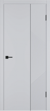 Linea ART2 ДГ Светло-серая эмаль Молдинг Черный