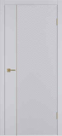 Linea DR1 ДГ Светло-серая эмаль Молдинг Золото