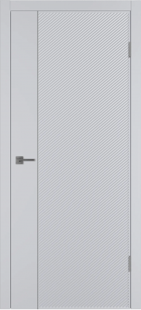 Linea DR1 ДГ Светло-серая эмаль Молдинг Серебро