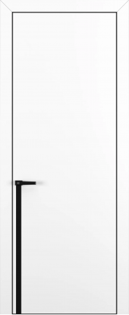 Квалитет К21 Белый матовый ALU Черная с 4-х молдинг черный (Mb)