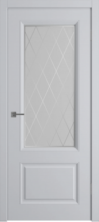 Чикаго ДО матовое с пескоструйным рисунком Светло-серая эмаль