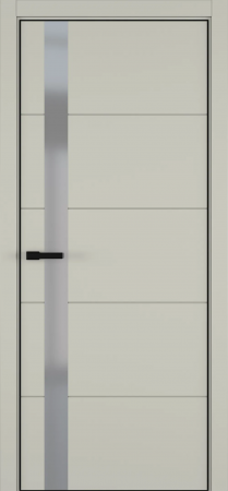 Groove ДО ART Lite REVERS серый мат. RAL 7044 ALU Черная с 4-х