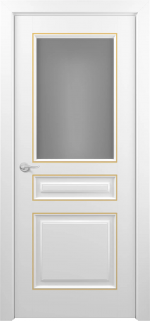 Ампир ДО ART Classic Т2 Сатинато Белый патина золото (в канавку)