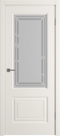 Беатрис 2 ДО мателюкс матовое с гравировкой Слоновая кость эмаль