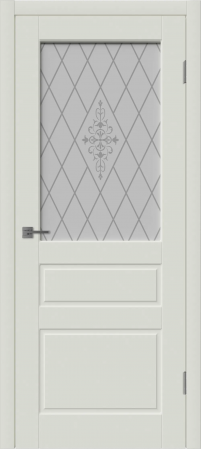 Честер ДО матовое с рисунком Магнолия эмаль