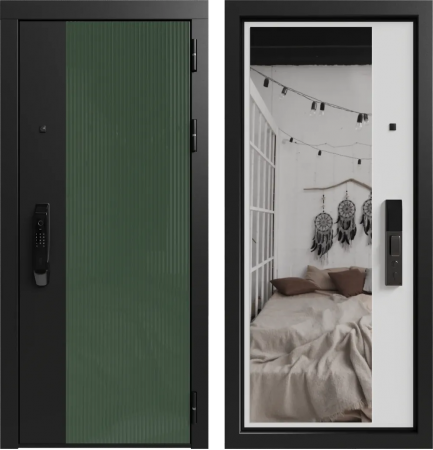 Делла ЮР-43 Вудлайн олива - ЮР-42 зеркало ZB Белый