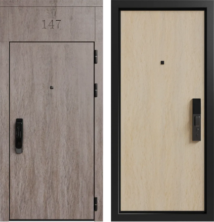 Гранд Без фрезеровки ХардВуд дымчатый (MDP100) - Без фрезеровки ХардВуд песочный (MDP102)