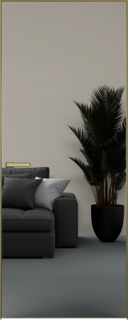 Elen INVISIBLE Вставка зеркало (снаружи) ALU Золотая с 4-х зпп Eclipse под 3 петли зпз 196 L пол-ен