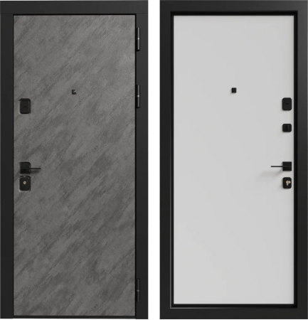 Лофт Без фрезеровки Шпат графит - Без фрезеровки ZB Белый