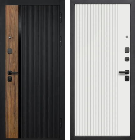 Кантри 9 см Сатин черный - Эмалит белый