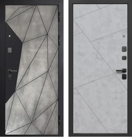 Гарда 9 Геометрия Бетон лофт графит - бетон снежный